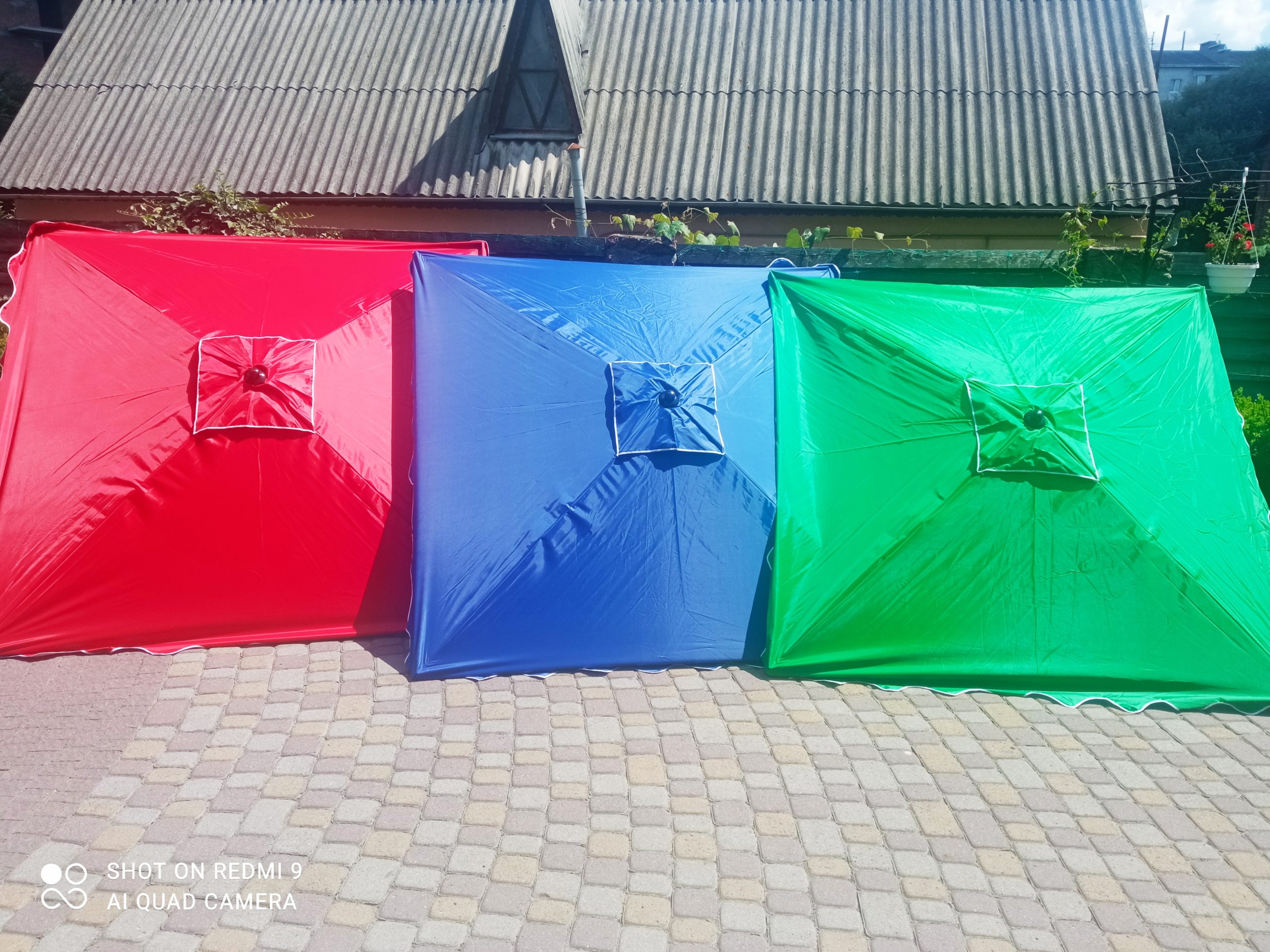 Парасоля торгова 2х2, клапан ,срібло